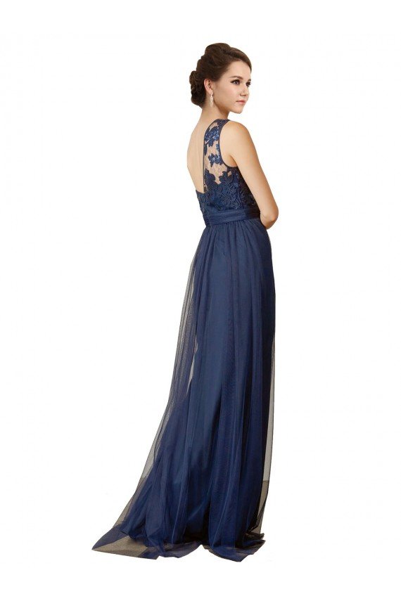 Outlet Sequined Floral Lace Sweetheart Tulle Bridesmaid Dress
