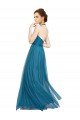 Outlet High Neck Halter Pleated A-Line Tulle Bridesmaid Dress