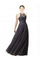Outlet Sweetheart Neckline Long Sleeveless Tulle Bridesmaid Dress with Lace Bodice
