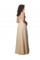 Outlet Long Tulle Bridesmaid Dress with Embroidery and Beading