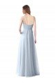 Outlet Wrapped Ruched Natural Waist Slim Soft Tulle Bridesmaid Dress
