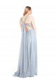 Outlet Sweetheart Spaghetti Straps Long Tulle Bridesmaid Dress with Criss Cross Back
