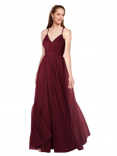 Outlet Beach-inspired Sweetheart Tulle Long Bridesmaid Dress
