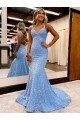 Outlet Criss Cross Open Back V-Neck Sleeveless Long Velvet Sequin Prom Dress