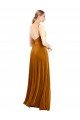 Outlet Long Velvet Cowl Neck Slip Bridesmaid Dress / Prom Dress