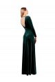 Outlet Plunging V-Neckline Long Sleeves Open Back Velvet Bridesmaid Dress / Prom Dress