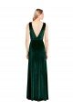 Outlet Daring Deep V-Neck Long Full Length Formal Velvet Bridesmaid Dress / Prom Dress