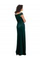 Outlet Floor Length Cap Sleeves Long Formal Velvet Bridesmaid Dress / Prom Dress with High Side Slit