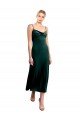 Outlet Midi Cocktail Length Cowl Neck Velvet Slip Bridesmaid Dress / Prom Dress