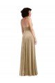 Outlet Square Neck Formal Velvet Maxi Bridesmaid Dress / Prom Dress with Front Slit & Pockets