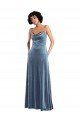Outlet Sleek Cowl Neck Velvet Maxi Bridesmaid Dress / Prom Dress with Pockets