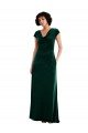 Outlet Cowl Neck Cap Sleeve Velvet Maxi Bridesmaid Dress / Prom Dress with Pockets