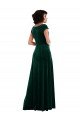 Outlet Cowl Neck Cap Sleeve Velvet Maxi Bridesmaid Dress / Prom Dress with Pockets