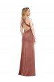 Outlet Plunging Neckline Formal Velvet Maxi Bridesmaid Dress / Prom Dress with Criss Cross Open Back