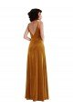Outlet Twist Front Cutout Velvet Maxi Bridesmaid Dress / Prom Dress with Pockets