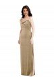 Outlet Asymmetrical One Shoulder Formal Velvet Maxi Slip Bridesmaid Dress / Prom Dress
