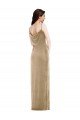 Outlet Asymmetrical One Shoulder Formal Velvet Maxi Slip Bridesmaid Dress / Prom Dress