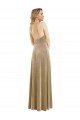Outlet High Neck Halter Open Back Long Velvet Maxi Bridesmaid Dress / Prom Dress & Pockets