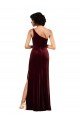 Outlet Formal One Shoulder Floor-Length Velvet Bridesmaid Dress / Prom Dress