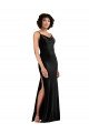 Outlet Modern Floor-Length Formal Velvet Bridesmaid Dress / Prom Dress with Cowl Neck and Spaghetti Straps
