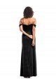 Outlet Off the Shoulder Drapped Sleeves Formal Stretch Velvet Bridesmaid Dress / Prom Dress