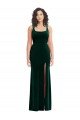 Outlet Square Neck Long Velvet Maxi Bridesmaid Dress / Prom Dress