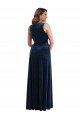Outlet Deep V-Neck Sleeveless Formal Velvet Maxi Bridesmaid Dress / Prom Dress with Pockets