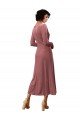 Outlet Long Sleeve Velvet Faux Wrap Midi Length Bridesmaid Dress / Prom Dress