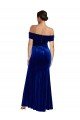 Outlet Full Length Long Formal Velvet Bridesmaid Dress / Prom Dress with Side Split