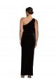 Outlet One Shoulder Long Formal Velvet Bridesmaid Dress / Prom Dress with Side Split and Shoulder Tie