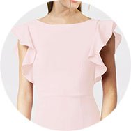 Outlet Ruffle Sleeves Bridesmaid Dresses